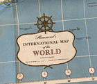 Vintage Hammond Classic Map Of The World Huge Wall Decor 33  X 49 