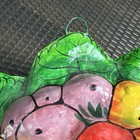 Vintage Pier 1 Paper Mache Wreath Fruit Hand Painted