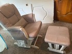 Storkcraft Tuscany Glider Nursery Rocking Chair And Ottoman - White beige
