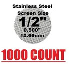 1000  Count 1 2  Stainless Steel Pipe Screens Highest Quality - Made In Usa 