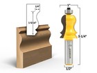 Elaborate 2 Bit Crown Cap Molding Router Bit Set - 1 2  Shank - Yonico 16214
