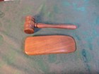 Handcrafted Wooden Gavel   Sound Block Set-judges chairpersons auctioneer Plus