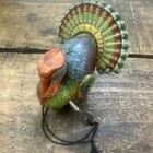 Vintage Tin Wind-up Turkey  Wings Flaps As It Trolleys  Made In Germany 