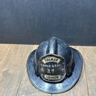 Vintage Fireman Helmet Leather Badge Lebanon 