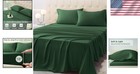 Eden Green Queen Bed Sheet Set - 4 Piece  Hotel-quality  Cooling Technology