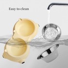 Stainless Steel Feeder Pet Dog Cat Bowl Non-skid Double Bowls Food water Dish