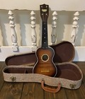 Vintage 1950s-60s Harmony Soprano Ukulele Guitar W hard Case Chicago Usa Exc 