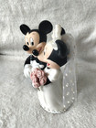Vintage Disney Mickey   Minnie Mouse Bride Groom Wedding Figurine Cake Topper 5 