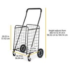 Folding Shopping Cleaning Cart Basket Utility Trolley Laundry Grocery 4 Wheels