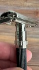 Vintage 1973 Gillette Black Beauty Adjustable Safety Razor T-2 Tto Double Edge