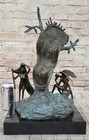Salvador Dali Nobility Of Time Bronze Sculpture Special Patina Statue Figurine