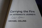 Michael Collins Autographed Book Jsa Letter Space Astronaut Carrying The Fire