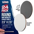 U s  Art Supply Mini Magnetic Canvas Panels 2 5  Round 24pk Canvas Boards