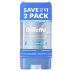 Gillette Antiperspirant Deodorant For Men  Clear Gel  Cool Wave  Twin Pack 3 8oz