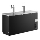 Black Kegerator   Beer Dispenser With  2  2 Tap Towers -  3  1 2 Keg Capacity