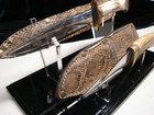 Double Knife W  Sheath Display Case Holder Custom Stand Fits Randall Knives 18 