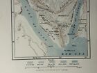 1884 Sinai Peninsula  Egypt Original Antique Map