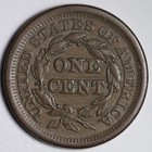 1854 Braided Hair Large Cent Choice Au E118 Shn
