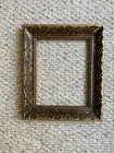 Vtg 1960s Gold   Brown Ornate Floral Solid Wood Picture Frame  Holds 8 X 10
