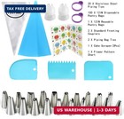 Piping Bags And Tips Set  100pcs 12 Inch Disposable Pastry Bags With Tips Cupcak