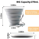 2 Pack Silicone Collapsible Travel Cups Portable Folding Camping Cups With Lids