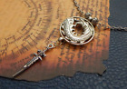 Dragon Necklace Sword Pendant Silver Celtic  Jewelry Handmade Fashion Chain