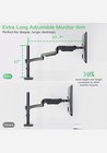 Mount Pro Single Long Monitor Arm  13 To 32 Inch Computer Monitor Desk Mount