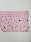 Just Born Polka Dot Pink Blue Green Brown Baby Blanket Security Lovey Fleece B54