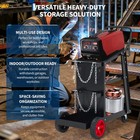 Welding Cart  3-tier Heavy Duty Rolling Welder Cart For Tig  mig  plasma Cutter
