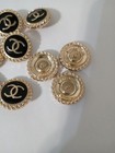 Lot Of 10    20 Mm  Designer Button Chanel Button  Gold Tone 
