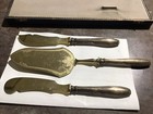 Antique Early Victorian Sterling Silver Serving Set  In Original Box