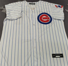 Pete Crow-armstrong  4 Cubs White Stripe Cool Base Sewn Stitched Jersey 