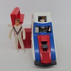 Vintage Ideal Toys 1974 Evel Knievel Stunt Crash Car With 2 Figures And Ramp Vtg