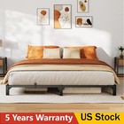 Metal Bed Frame Twin Full Queen King Size 6 Inch Heavy Duty Platform Bed Frames