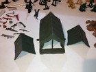 Vintage Marx Ww2 Soldiers Lot Green Tent Set More
