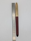 Sheaffer Crest  reissue  Red Fountain Pen 18k Gold Nib New