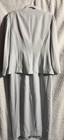 R   M Richard Dress Womens Sz 18 Silver With Jacket Mother Of The Bride Gown