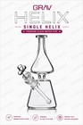 Grav   Helix    Clear Beaker Base Water Pipe  Hookah Bong  14mm Bowl Removable Stem