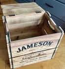 Jameson Irish Whiskey Rustic Wood Box Crate With Lid And Handles  new 