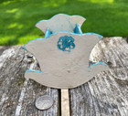 Vintage Painted Wooden Rocking Doll Cradle Crib Stamped Germany