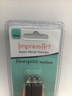 Impress Art 3mm Newsprint Font Metal Numbers Punches Jewelry Stamping Set Of 9