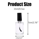 10pcs 0 5oz Transparent Empty Nail Polish Bottles With Brush Caps Glass Polish S