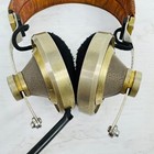 Pioneer Se-l40 Vintage Stereo Headphones Brass And Leather From Japan Used