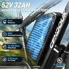 Peak 5000w 52v Dual Motor Ebike 40-47mph 24 Inch Electric Bike For Adults 32ah B