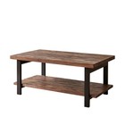 100  All   solid   wood Farmhouse Rustic Rectangle Coffee Table  Living Room Coffee 