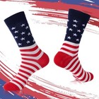 Pairs American Flag Socks For Men Women Patriotic One Size 3 Mixed Color