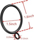 Window Hardware Clip Rings  Curtain Rings With Eyelet 1 5 Inner Diameter 1 5    