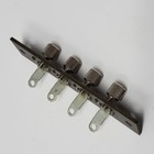 Vintage Quad 4 Position Thumb Screw Phenolic  Terminal Strip Board