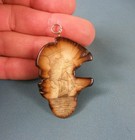 Authentic Real Scrimshaw Sailing Ship On Antler Pendant Clipper Schooner Nautica