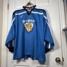 Vintage Nike Team Finland Suomi Hockey Jersey Blue White Adult Xl Made In Canada